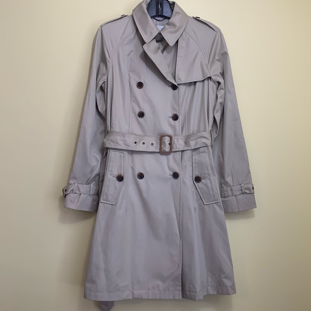 Banana Republic | Golden Beige Water-Resistant Classic Twill Lined Trench Coat M - Picture 3 of 17
